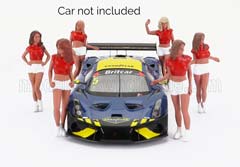 ФИГУРКА НАБОР SET 6X GRID GIRLS 2000S, PINK RED WHITE