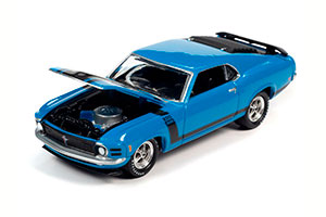 FORD MUSTANG BOSS 302 GRABBER BLUE 1970 (ДЛИНА МОДЕЛИ 6-10 СМ) — фото 2