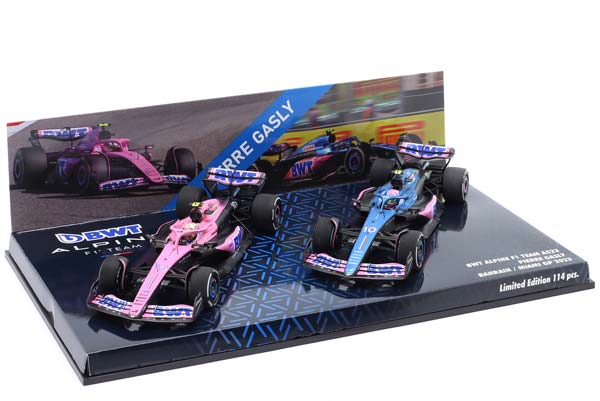 2-CAR SET PIERRE GASLY #10 BAHRAIN & MIAMI GP FORMULA 1 2023 / 2-CAR СЕТ ПИЕРРЕ ГАСЛЙ БАХРАЙН МИАМИ ГРАН-ПРИ ФОРМУЛА-1