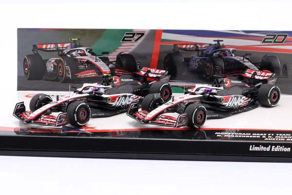 2-CAR SET HÜLKENBERG #27 & MAGNUSSEN #20 USA GP FORMULA 1 2023 / НАБОР ИЗ 2 МОДЕЛЕЙ ХЮЛЬКЕНБЕРГ МАГНУССЕН ГРАН-ПРИ США ФОРМУЛА-1
