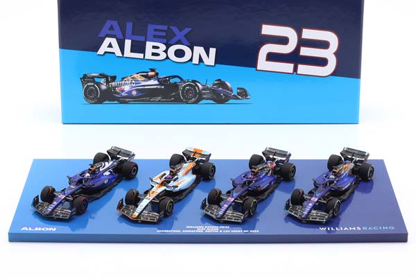 4-CAR SET ALEX ALBON WILLIAMS FW45 #23 FORMULA 1 2023 / 4-CAR СЕТ АЛЕКС АЛБОН ВИЛЬЯМС FW45 ФОРМУЛА-1