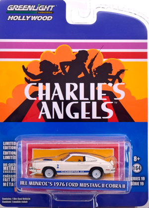 FORD MUSTANG 2 COBRA CHARLIES ANGELS 1976 WHITE BLUE (ДЛИНА МОДЕЛИ 6-10 СМ)