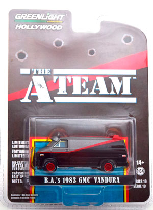 GMC VANDURA THE A TEAM 1983 BLACK RED GREYMETALLIC (ДЛИНА МОДЕЛИ 6-10 СМ)