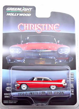 PLYMOUTH FURY CHRISTINE 1958 RED WHITE (ДЛИНА МОДЕЛИ 6-10 СМ)