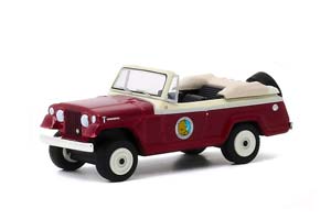 JEEP JEEPSTER CONVERTIBLE 1967 ИЗ К/Ф ЭЙС ВЕНТУРА 2: КОГДА ЗОВЁТ ПРИРОДА (ДЛИНА МОДЕЛИ 6-10 СМ)