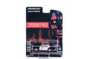 CHEVROLET CAPRICE METROPOLITAN POLICE 1987 ИЗ К/Ф "ТЕРМИНАТОР 2: СУДНЫЙ ДЕНЬ (ЗЕЛЕНЫЕ КОЛЕСА) (ДЛИНА МОДЕЛИ 6-10 СМ) — фото 2