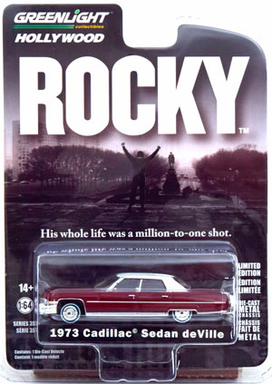 CADILLAC SEDAN DE VILLE ROCKY 1973 DARKRED WHITE (ДЛИНА МОДЕЛИ 6-10 СМ)