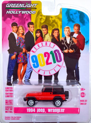 JEEP WRANGLER BEVERLY 90210 1994 RED (ДЛИНА МОДЕЛИ 6-10 СМ)