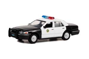 FORD CROWN VICTORIA POLICE INTERCEPTOR RENO SHERIFF'S DEPARTMENT МАШИНА ДЖИМА ДАНГЛ 1998 (ИЗ Т/С РИНО 911) (ДЛИНА МОДЕЛИ 6-10 СМ)