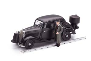 MERCEDES-BENZ 170V ГАЗОГЕНЕРАТОРНЫЙ, С ФИГУРКОЙ , ЧЕРНЫЙ — фото 12