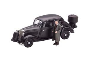 MERCEDES-BENZ 170V ГАЗОГЕНЕРАТОРНЫЙ, С ФИГУРКОЙ , ЧЕРНЫЙ