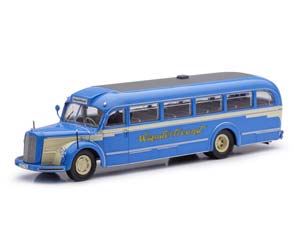 MERCEDES-BENZ O6600 WANDERFREUND С ФИГУРКОЙ ВОДИТЕЛЯ 1955 BLUE/CRÈME АВТОБУС — фото 13