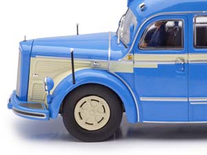 MERCEDES-BENZ O6600 WANDERFREUND С ФИГУРКОЙ ВОДИТЕЛЯ 1955 BLUE/CRÈME АВТОБУС — фото 7