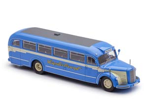 MERCEDES-BENZ O6600 WANDERFREUND С ФИГУРКОЙ ВОДИТЕЛЯ 1955 BLUE/CRÈME АВТОБУС — фото 8