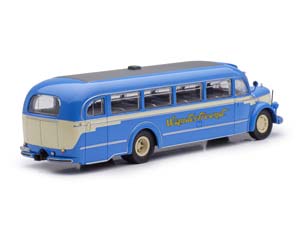 MERCEDES-BENZ O6600 WANDERFREUND С ФИГУРКОЙ ВОДИТЕЛЯ 1955 BLUE/CRÈME АВТОБУС — фото 2