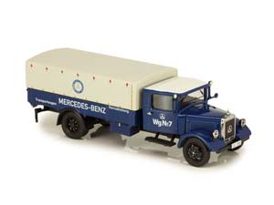 MERCEDES-BENZ LO 2750 БОРТОВОЙ С ТЕНТОМ, СИНИЙ, MERCEDES TRANSPORTWAGEN — фото 4