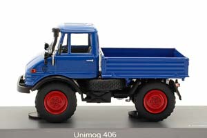 MERCEDES-BENZ UNIMOG 408 БОРТОВОЙ С ТЕНТОМ, СИНИЙ С СЕРЫМ — фото 5