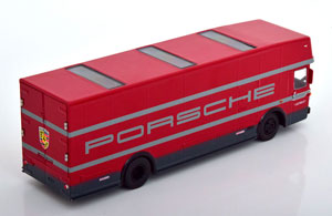 MERCEDES O317 PORSCHE RACE TRANSPORTER RED (ДЛИНА МОДЕЛИ 6-10 СМ) — фото 2