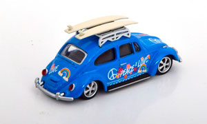 VW VOLKSWAGEN KÄFER (BEETLE) SURFER LOWRIDER BLUE (ДЛИНА МОДЕЛИ 6-10 СМ) — фото 2