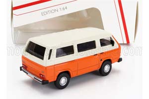 VW VOLKSWAGEN T3 MINIBUS LEXUS (1979), ORANGE WHITE (ДЛИНА МОДЕЛИ 6-10 СМ) — фото 2
