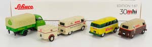 VW VOLKSWAGEN SET 4X PUBLICITAIRE T1 MINIBUS KNORR - T1 VAN MAGGI - T1 VAN WITH TRAILER DR.OETKER - HANOMAG TRUCK KUHNE, VARIOUS (ДЛИНА МОДЕЛИ 3-5 СМ) — фото 2