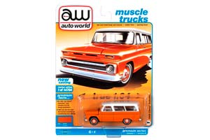 CHEVROLET SUBURBAN 1965 ORANGE / ШЕВРОЛЕ ПРИГОРОДНЫЙ 1965 ОРАНЖЕВЫЙ (ДЛИНА МОДЕЛИ 6-10 СМ) — фото 3