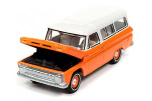 CHEVROLET SUBURBAN 1965 ORANGE / ШЕВРОЛЕ ПРИГОРОДНЫЙ 1965 ОРАНЖЕВЫЙ (ДЛИНА МОДЕЛИ 6-10 СМ) — фото 2