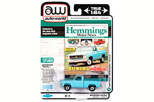 CHEVROLET C10 SCOTTSDALE FLEETSIDE PICKUP TRUCK LIGHT BLUE 1979 (ДЛИНА МОДЕЛИ 6-10 СМ) — фото 3