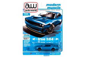 DODGE CHALLENGER R/T 2019 SCAT PACK BLUE (ДЛИНА МОДЕЛИ 6-10 СМ) — фото 3