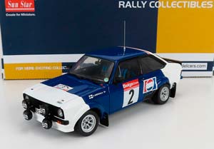FORD ESCORT RS1800 NIGHT VERSION PEPSI-COLA #2 RALLY CIRCUIT DE ARDENNES 1983 P.AIRIKKALA - J.PIRONEN, BLUE WHITE
