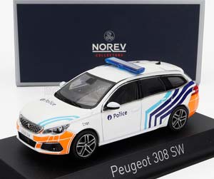 PEUGEOT 308 SW STATION WAGON BELGIAN POLICE 2018, WHITE