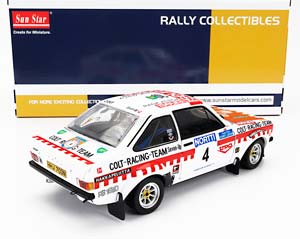 FORD ENGLAND ESCORT MKII RS 1800 NIGHT VERSION #4 3RD RALLY 1000 LAKES 1975 TIMO MAKINEN - HENRY LIDDON, WHITE RED — фото 2