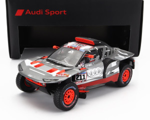 AUDI Q E-TRON RS TEAM AUDI SPORT N221 RALLY DAKAR (2023) M EKSTROM - E BERGKVIST, GREY SILVER BLACK