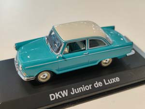 DKW JUNIOR DE LUXE 1964 ЗЕЛЕНЫЙ (БОКС МОЖЕТ ИМЕТЬ ПОТЕРТОСТИ ИЛИ ТРЕЩИНЫ)