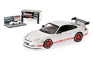 PORSCHE 911 GT3 RS 2007 WHITE/RED STRIPE TOP GEAR L.E. 2009 PCS.