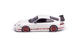 PORSCHE 911 GT3 RS 2007 WHITE/RED STRIPE TOP GEAR L.E. 2009 PCS. — фото 2