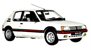 PEUGEOT 205 1.9 GTI KIT WITH 720 PARTS WHITE