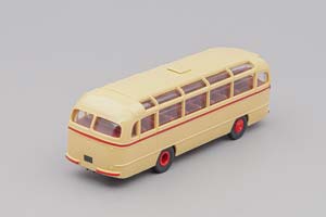 MERCEDES-BENZ O 321 H REISEBUS, BEIGE / RED (ДЛИНА МОДЕЛИ 3-5 СМ) — фото 3
