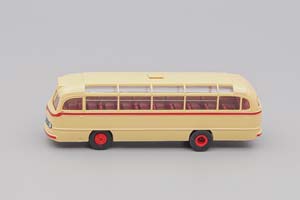 MERCEDES-BENZ O 321 H REISEBUS, BEIGE / RED (ДЛИНА МОДЕЛИ 3-5 СМ) — фото 4
