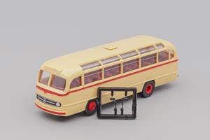 MERCEDES-BENZ O 321 H REISEBUS, BEIGE / RED (ДЛИНА МОДЕЛИ 3-5 СМ) — фото 2