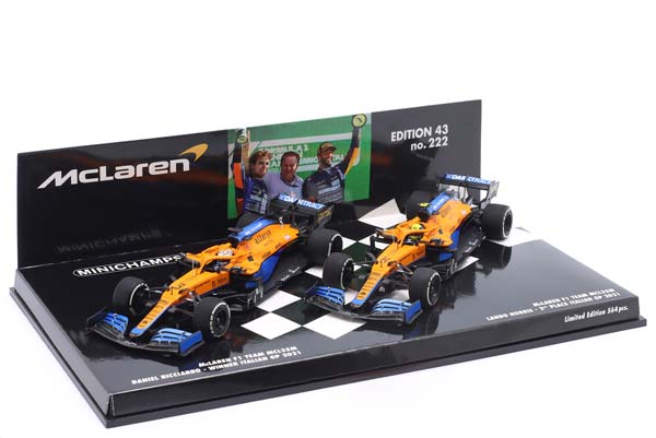 2-CAR SET RICCIARDO #3 WINNER & NORRIS #4 2ND ITALY GP FORMULA 1 2021 / 2-CAR СЕТ РИККИАРДО ПОБЕДИТЕЛЬ НОРРИС 2ND ИТАЛИЯ ГРАН-ПРИ ФОРМУЛА-1