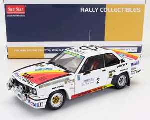 OPEL ASCONA 400 RALLY NIGHT VERSION #2 WINNER RALLY COSTA BRAVA 1982 TONY FASSINA - RUDY, WHITE RED ORANGE