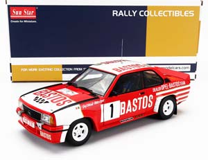 OPEL ASCONA 400 RALLY BASTOS #1 2ND RALLY CIRCUIT DES ARDENNES 1983 GUY COLSOUL - ALAIN LOPES, RED WHITE