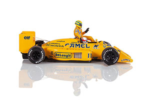 LOTUS HONDA 99T AYRTON SENNA RIDING ON SATORU NAKAJIMAS CAR ITALIAN GP 1987 /W FIGURINE — фото 4