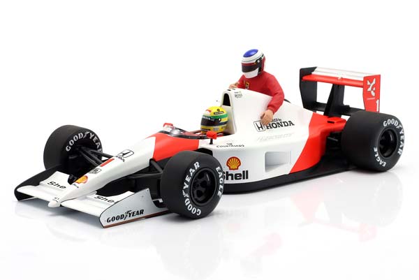 MCLAREN HONDA MP4/6 GP MEXICO ALESI RIDING ON CAR 1991
