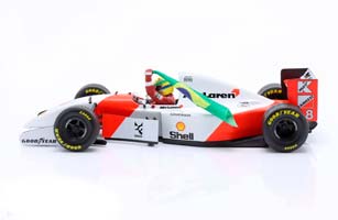 MCLAREN F1 FORD MP4/8 V8 TEAM MARLBORO #8 WINNER EUROPEAN BRITISH DONINGTON PARK GP WITH FLAG 1993 AYRTON SENNA, WHITE RED — фото 3
