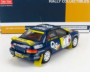 SUBARU IMPREZA 555 N 1 WINNER RALLY PIANCAVALLO 1998 D.ANDREA - F.DANILO, BLUE — фото 2