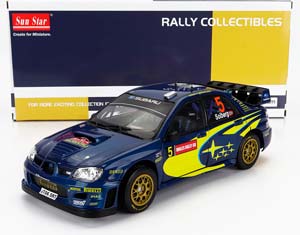 SUBARU IMPREZA WRC06 N5 3RD RALLY WALES GB 2006 P.SOLBERG - P.MILLS, BLU YELLOW