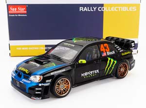 SUBARU IMPREZA WRC06 MONSTER #43 BASE RALLY GYMKANA 2008 KEN BLOCK, DARK BLUE BLACK