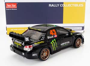 SUBARU IMPREZA WRC06 MONSTER #43 BASE RALLY GYMKANA 2008 KEN BLOCK, DARK BLUE BLACK — фото 2